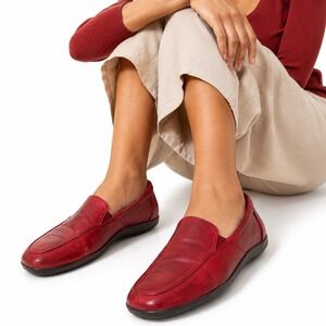 Pikolinos Jerez Loafers Leather Red Comfort Casual Travel Womens EU 38 US 7.5